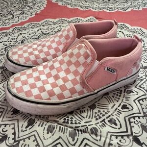 Pink Slip On Vans Size 4